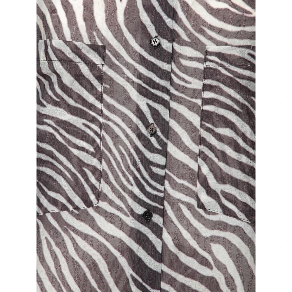 IRO Zebra Print Shirt Klassieke Kraag Multicolor Dames