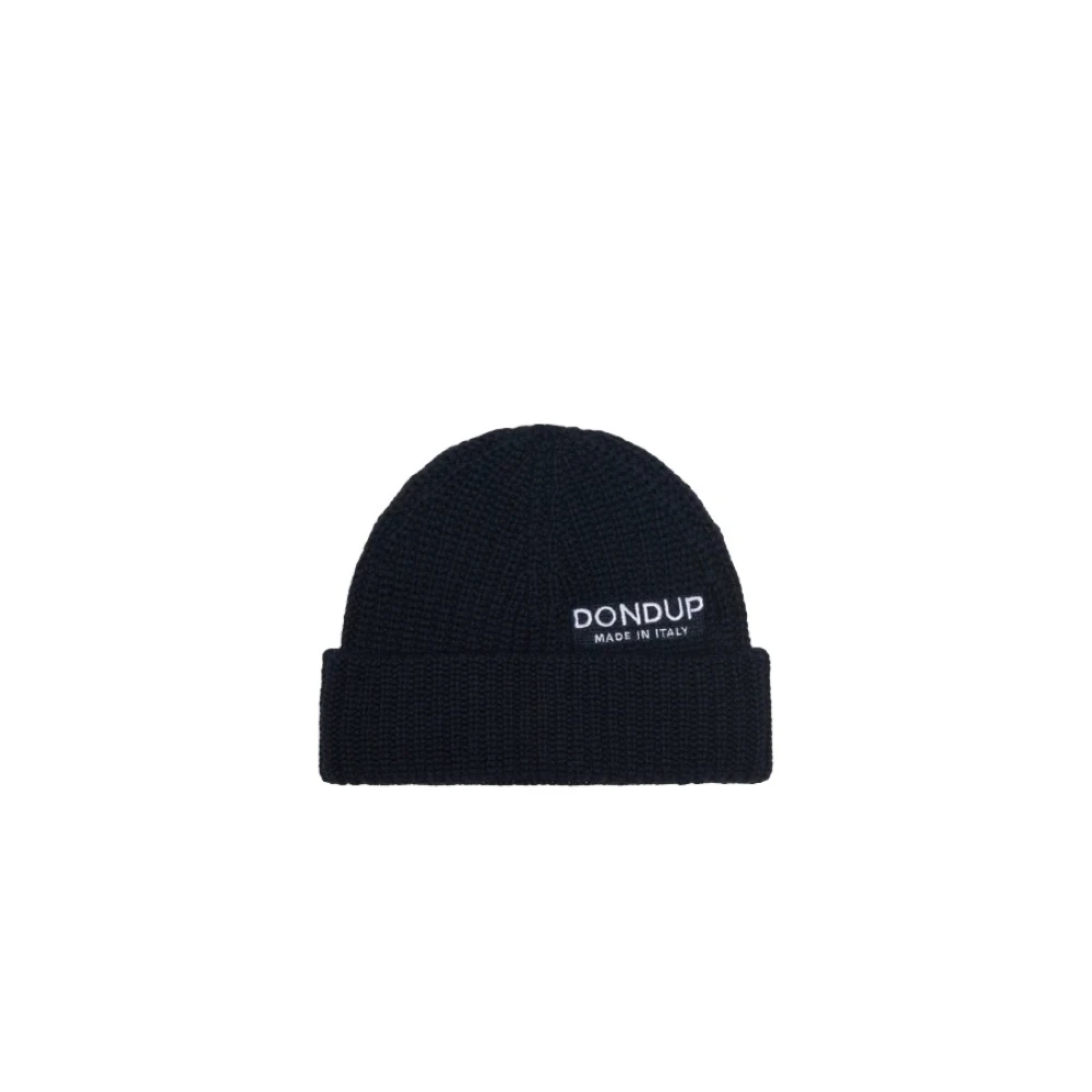 Dondup Black Technical Wool Hat - Male - Accessories - One Size - Accessories