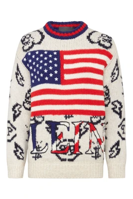 Alpaca Wool USA Pullover Round Neck LS