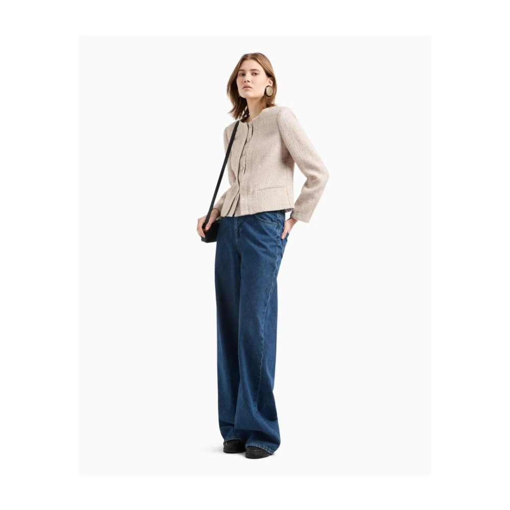 Emporio Armani Stijlvolle Jassen en Blazers Beige Dames