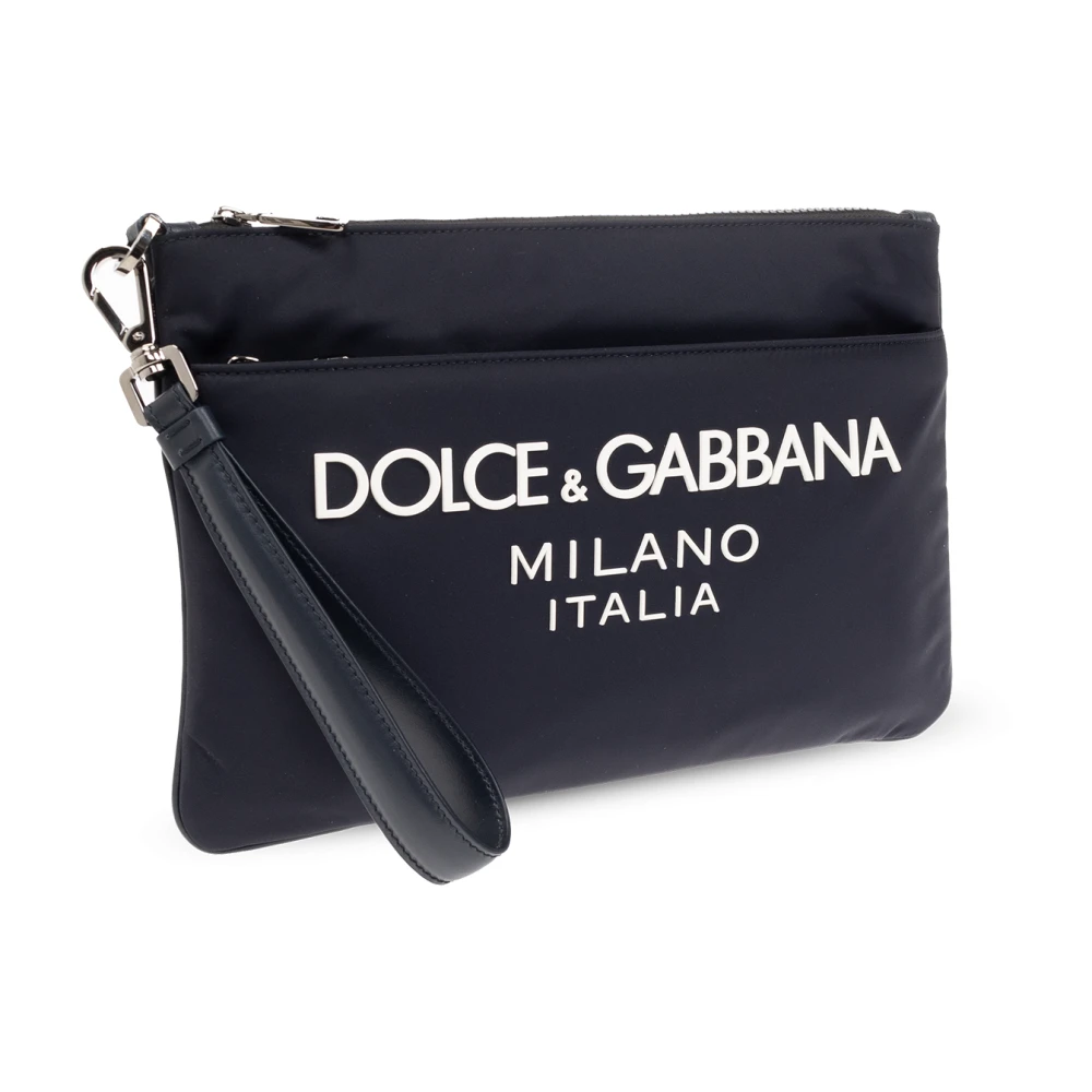 Dolce & Gabbana Handtas met logo Blue Heren