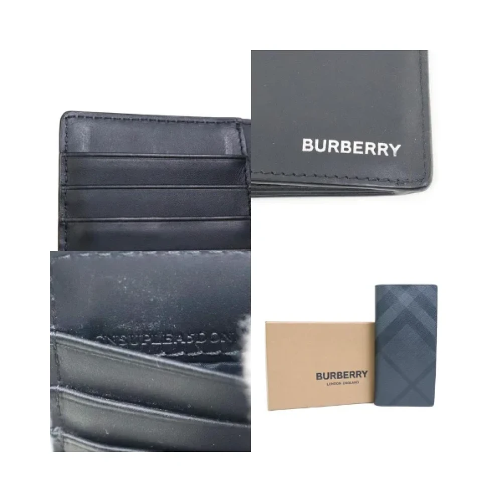Burberry Vintage Pre-owned Cotton wallets Gray Heren