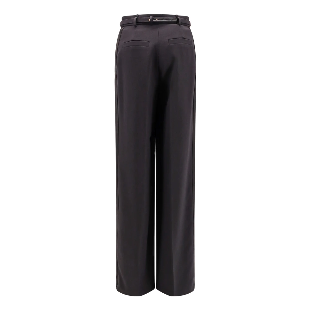 Elisabetta Franchi Hoge taille tuxedo broek met geëmailleerd detail Black Dames