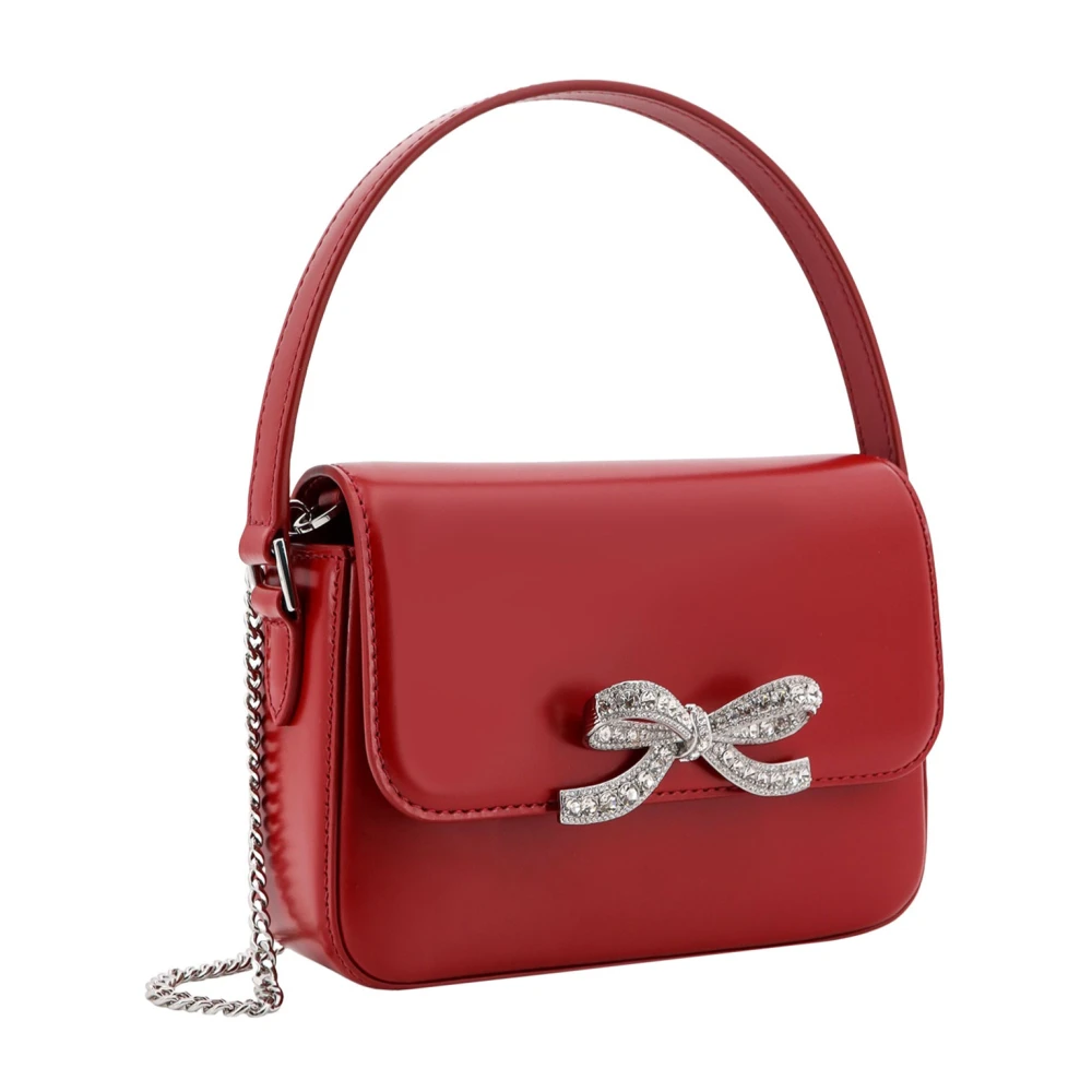 Self Portrait Rode Leren Handtas met Strass Red Dames