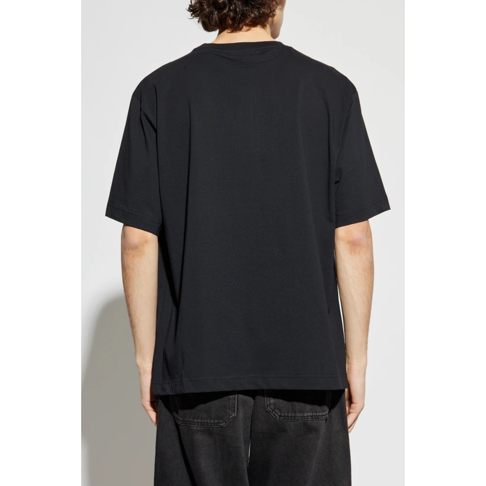 Maison Kitsuné T-shirt met logo Black Heren