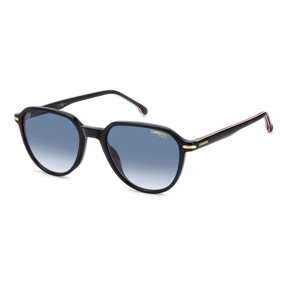 Carrera Men's Black Sunglasses, 53 Mm, Gold/Dark Blue Shaded Sunglasses