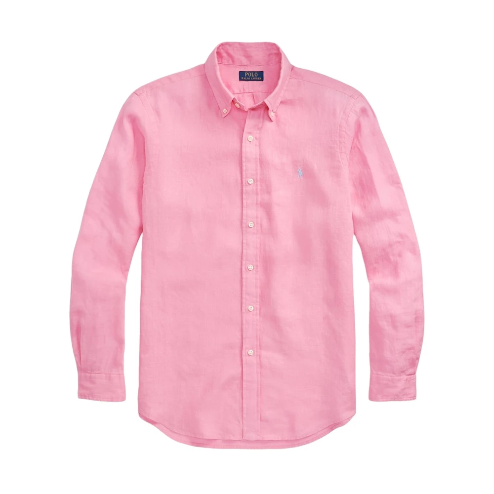 Ralph Lauren Roze Lange Mouw Sportshirt Pink Heren