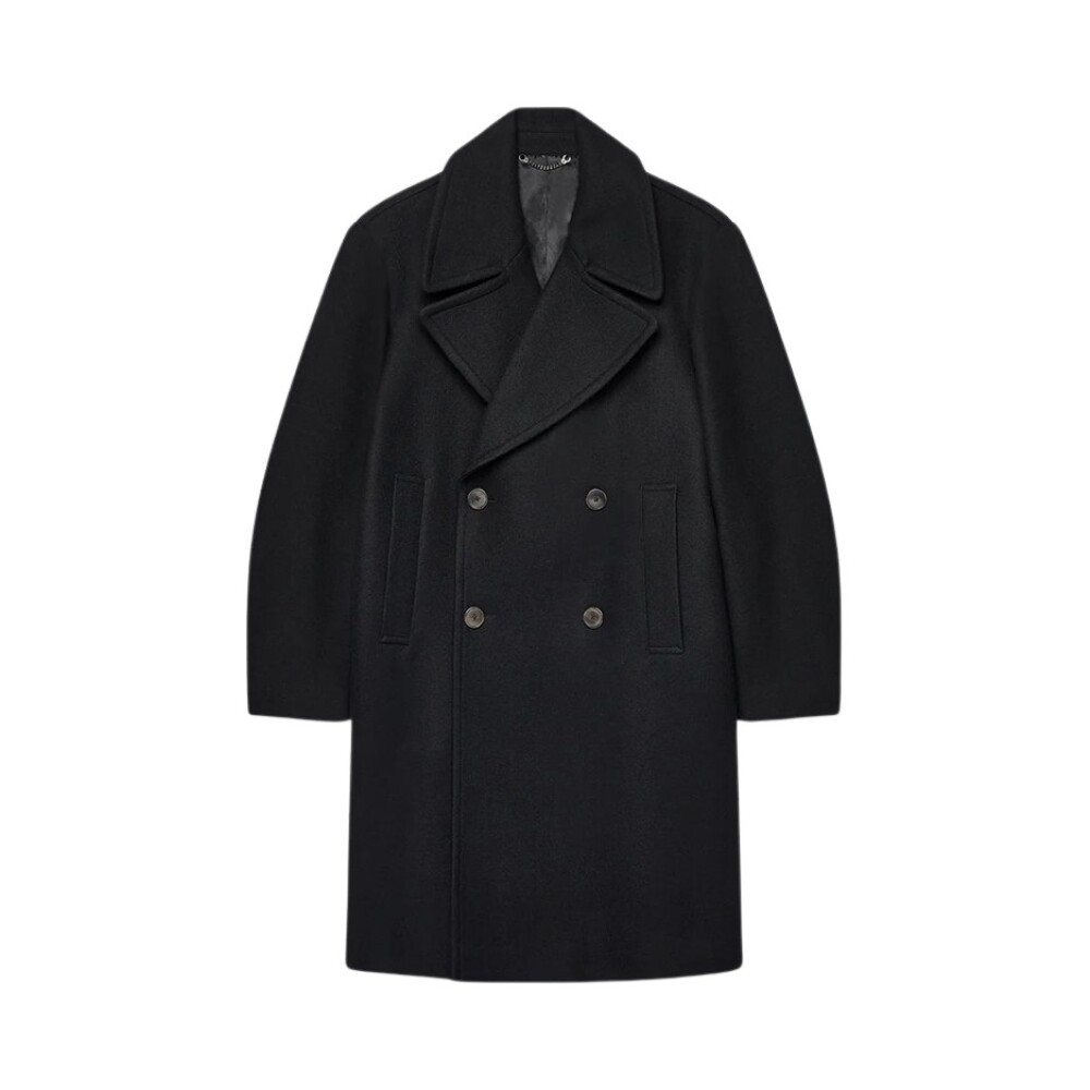 Heavy Coat - Black | Dries Van Noten | Wool Coats | Miinto