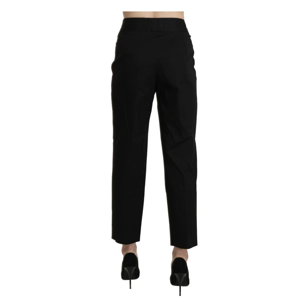 Bencivenga Elegante High-Waisted Cropped Broek Black Dames