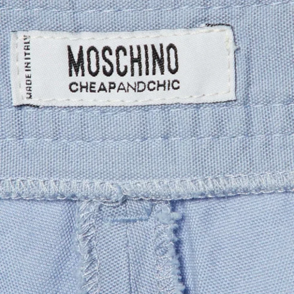 Moschino Pre-Owned Pre-owned Cotton bottoms Blue Dames