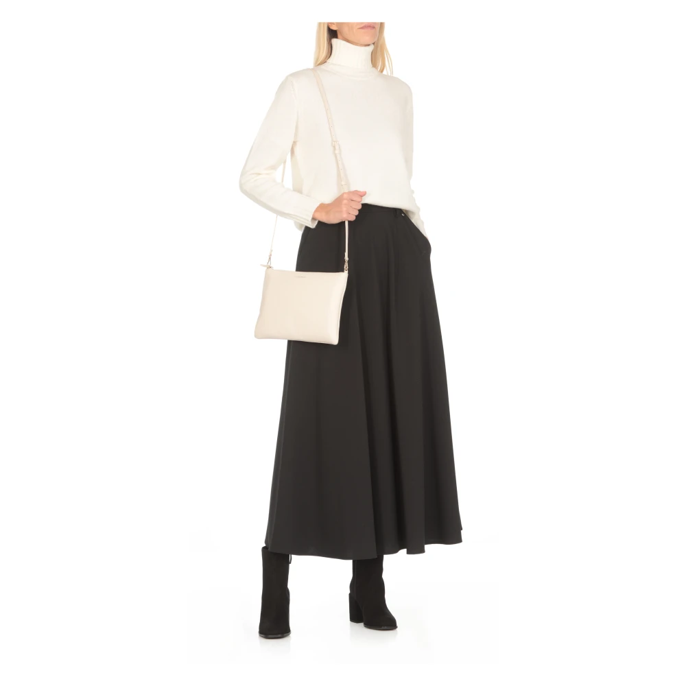 Coccinelle Ivoor Pochette van Kiezel Leer voor Vrouw Beige Dames