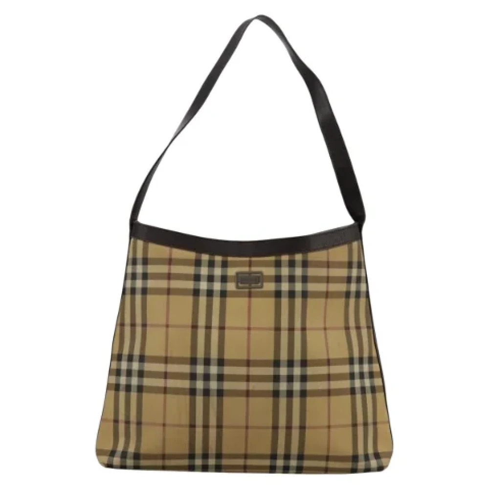 Burberry Vintage Pre-owned Canvas shoulder-bags Beige Dames