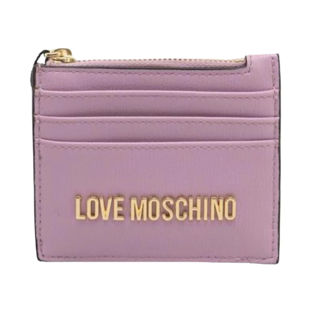 Love Moschino Stijlvolle Kaarthouder Portemonnee Purple Dames