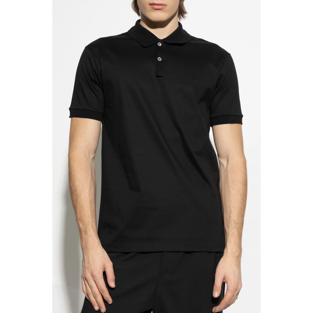Lanvin Katoenen polo Black Heren