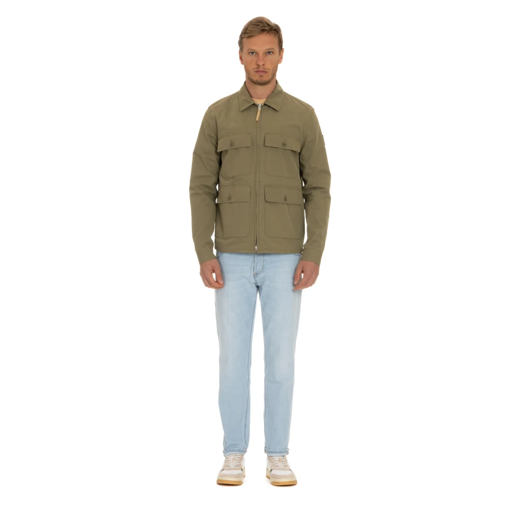 Belstaff Groene Outdoor Katoenen Jas Green Heren