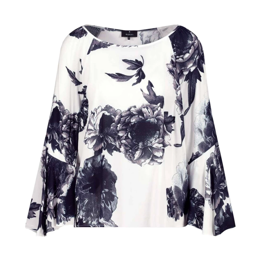 Monari Blouse met Lange Mouwen en Stijl 409360 Blue Dames