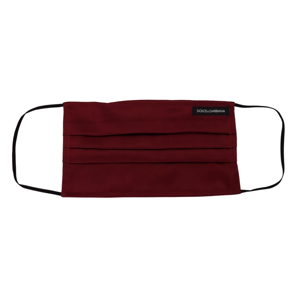 Dolce & Gabbana Unisex Brown Elegant Silk Face Mask With Pleats