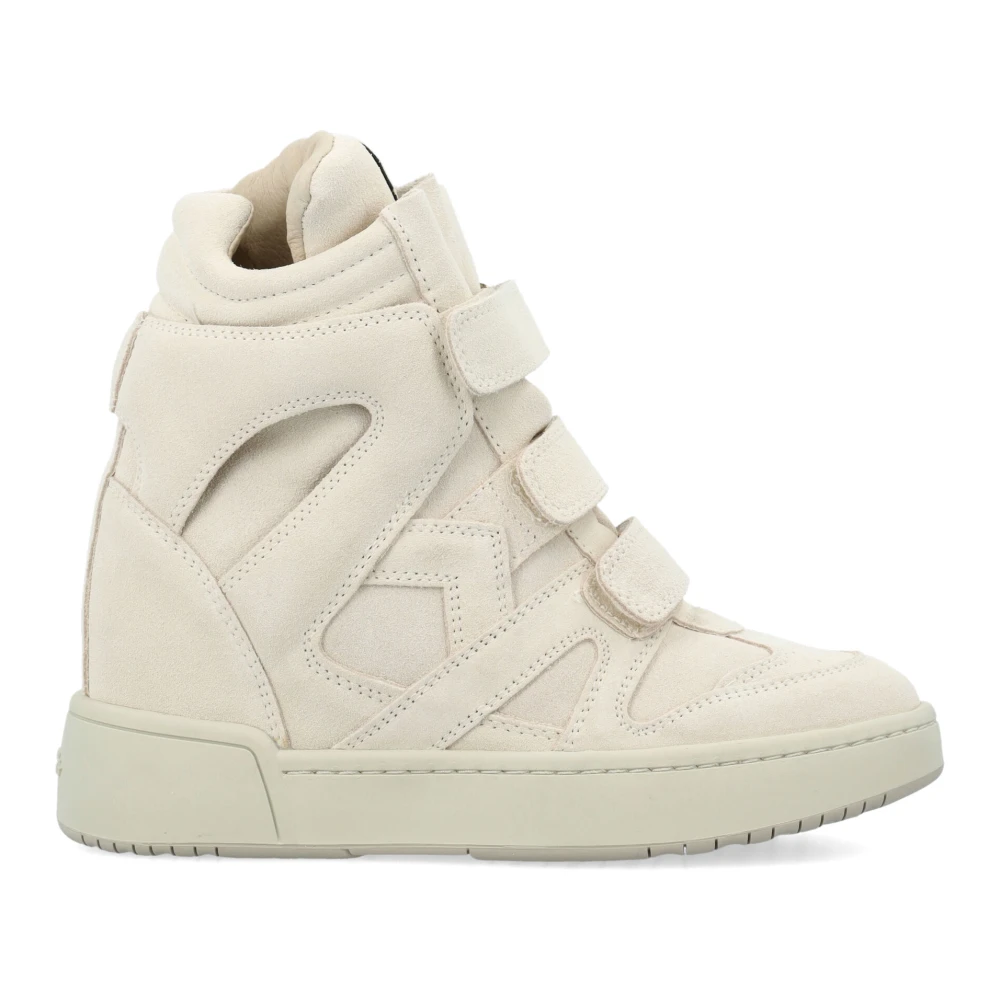 Isabel Marant Chalk Sneakers High Top met Verborgen Sleehak Dames Schoenen Beige