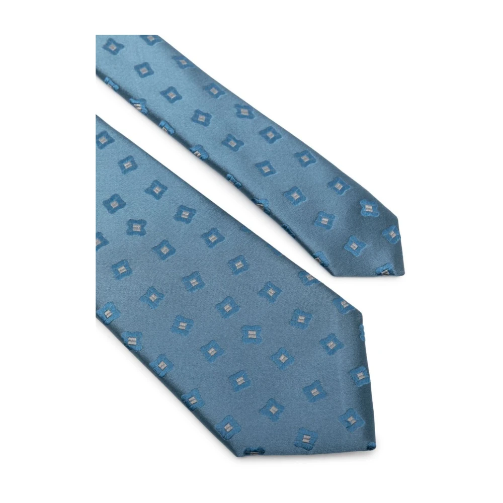 Giorgio Armani Elegante Zijden Stropdas voor Mannen Blue Heren