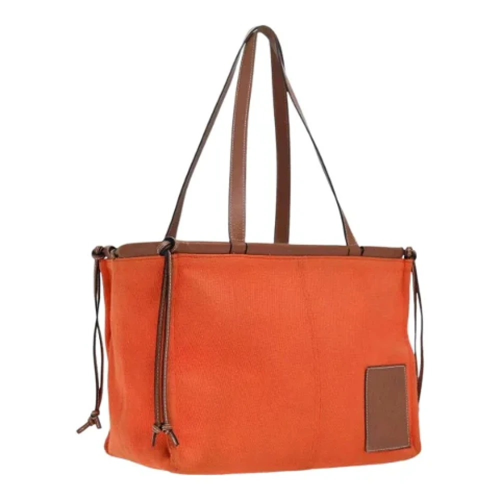 Loewe Pre-owned Canvas handbags Orange Dames