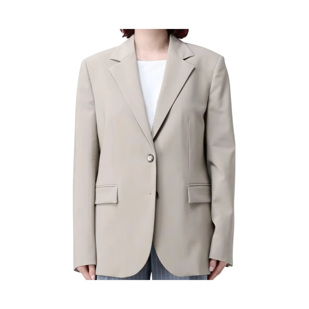 Pt Torino Women's Beige Blazers, M, Alix Jacket
