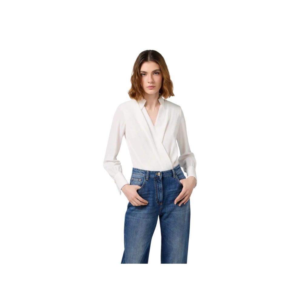 Elisabetta Franchi Elegante Witte Blouse White Dames