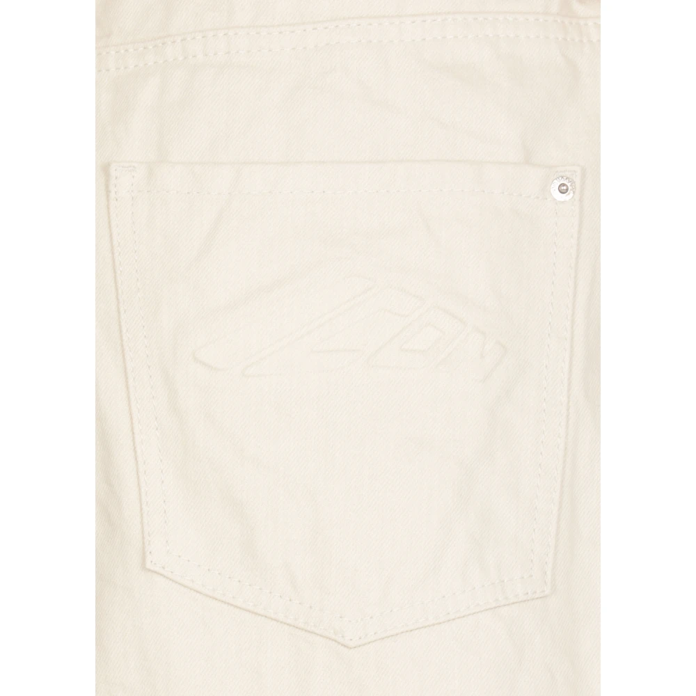 Dsquared2 Witte Denim Bermuda Shorts voor Mannen White Heren