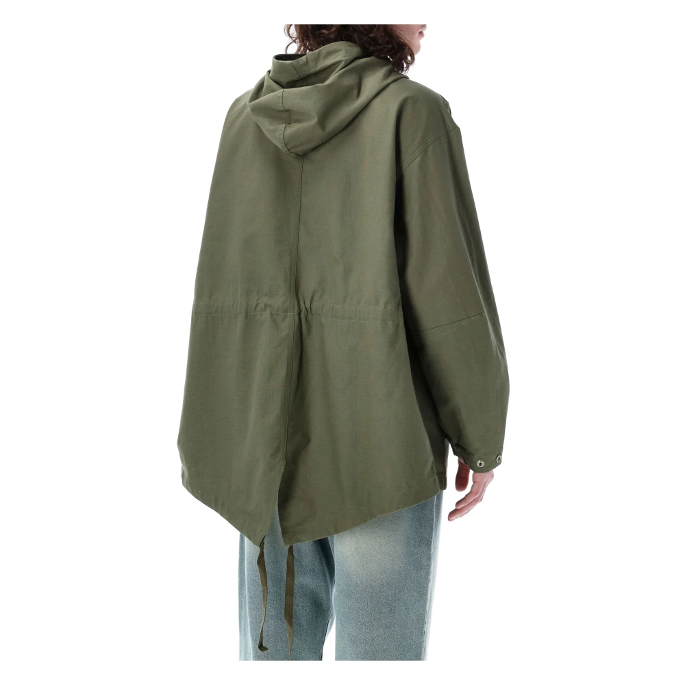 Pop Trading Company Fish Tale Parka Jas Olijf Green Heren
