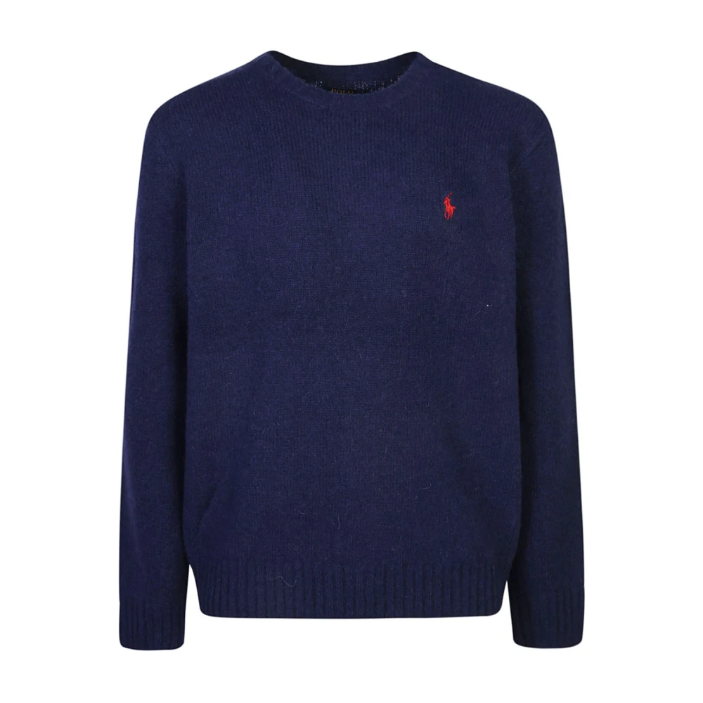 Polo Ralph Lauren Blue Luxurious Alpaca Wool Jumper Blu Aw25 - Male - Round-Neck Knitwear - Xl - Knitwear