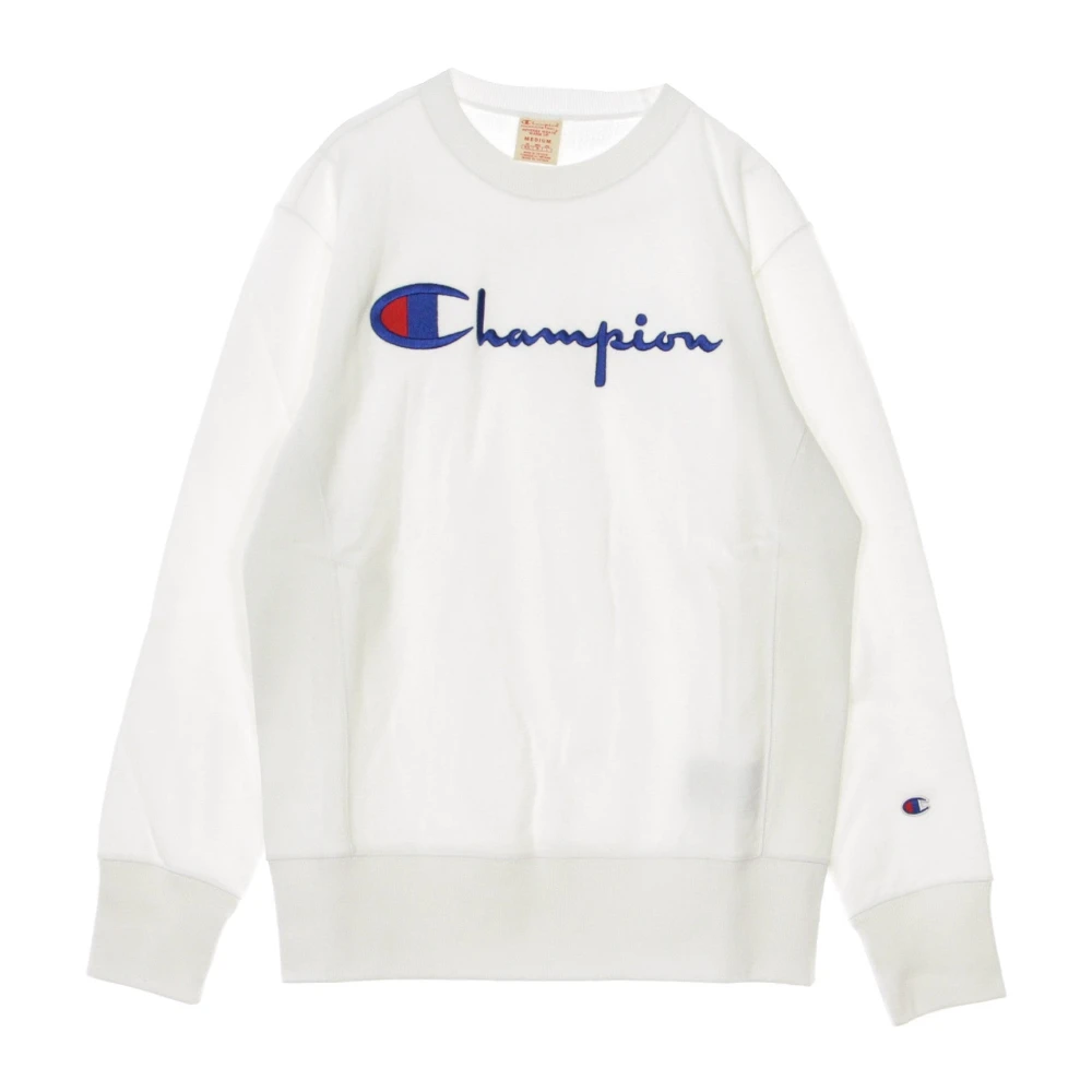 Champion Witte Crewneck Sweatshirt Lichtgewicht White Heren