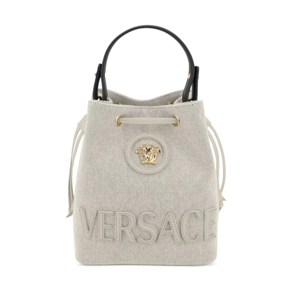 Versace Beige Trekkoord Schoudertas Beige Dames