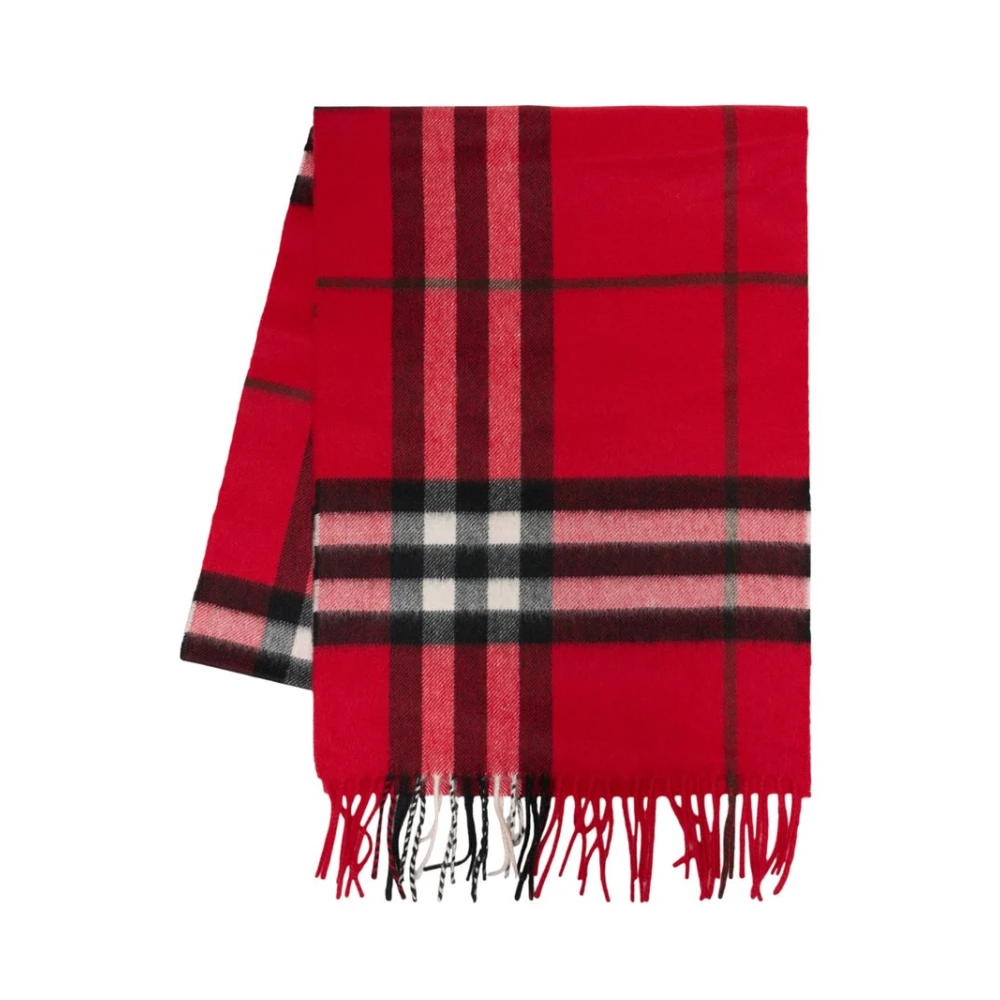 Burberry Donna Rosso Sciarpa "Check" - Immagine 4