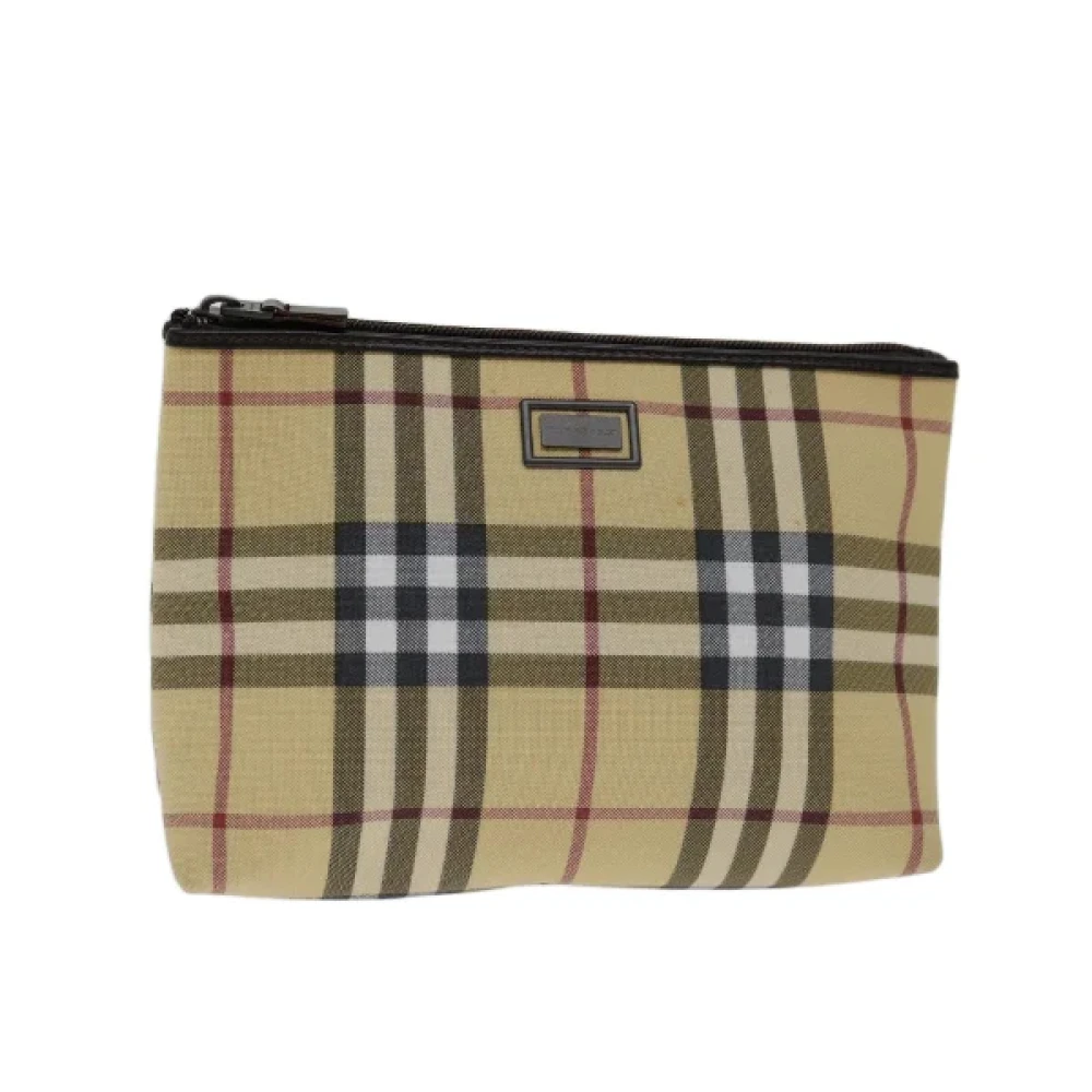 Burberry Vintage Pre-owned Canvas pouches Beige Dames