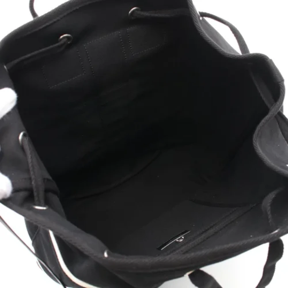 Saint Laurent Vintage Pre-owned Canvas backpacks Black Heren
