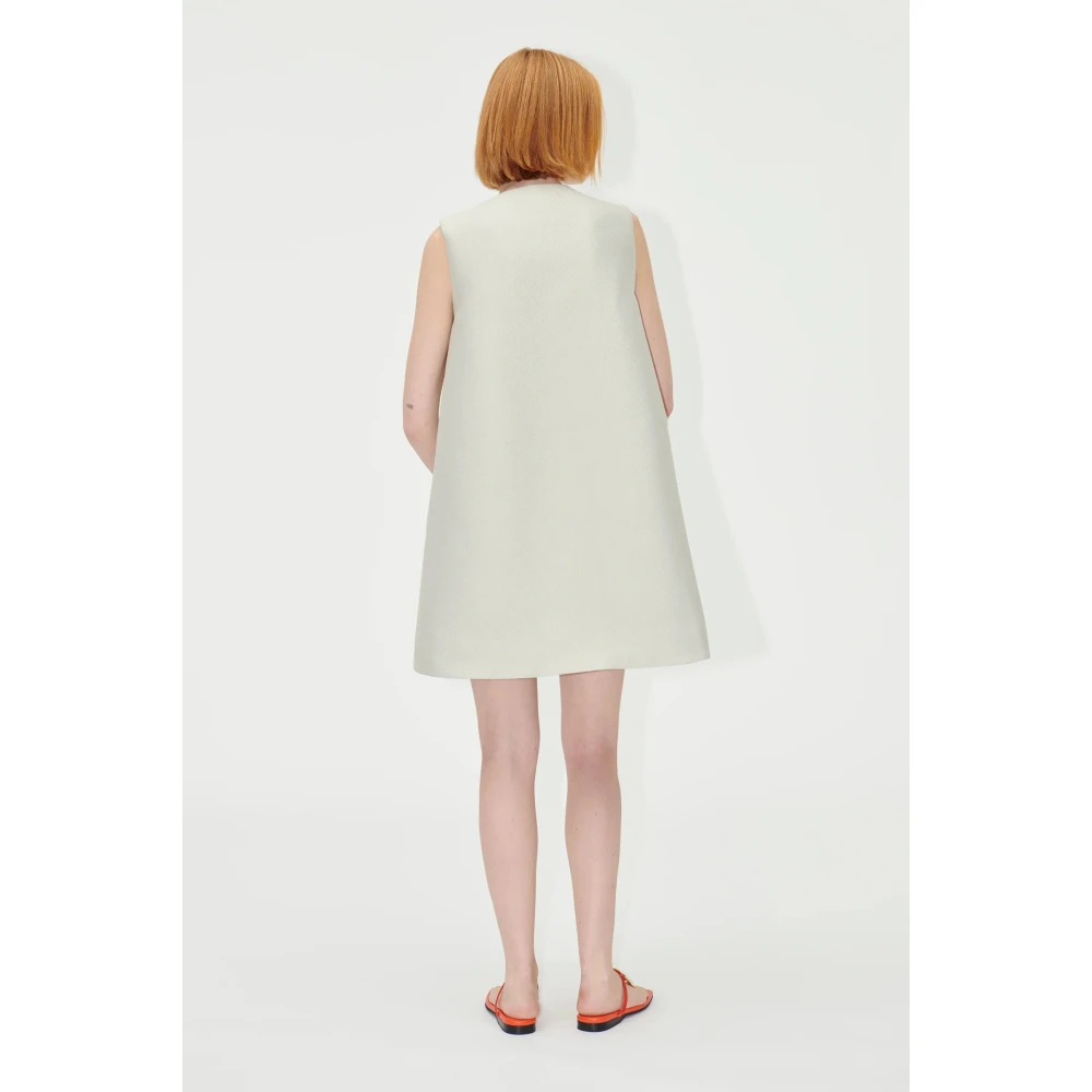Stine Goya Mouwloze Mini-jurk met Metalen Patroon Gray Dames