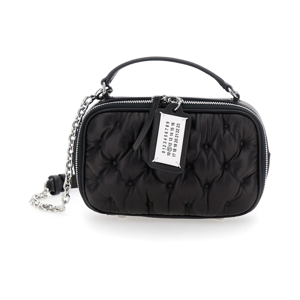Maison Margiela Zwarte Glam Slam Handtas met Gewatteerd Ontwerp Black Dames