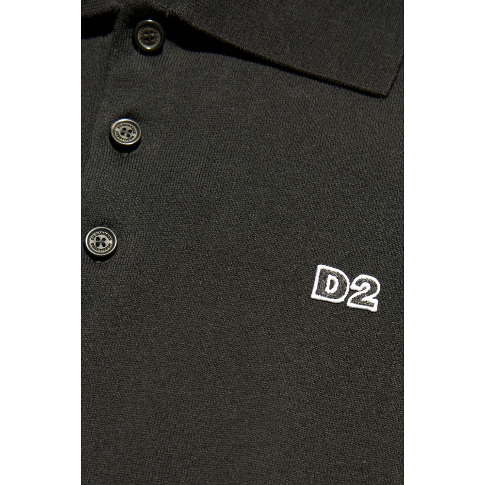 Dsquared2 Polo met logo Black Heren