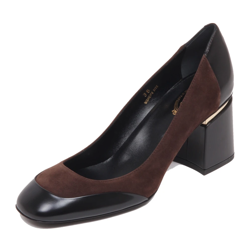 Tod's Women's Brown Suede/Leather Shoe, Made In Italy