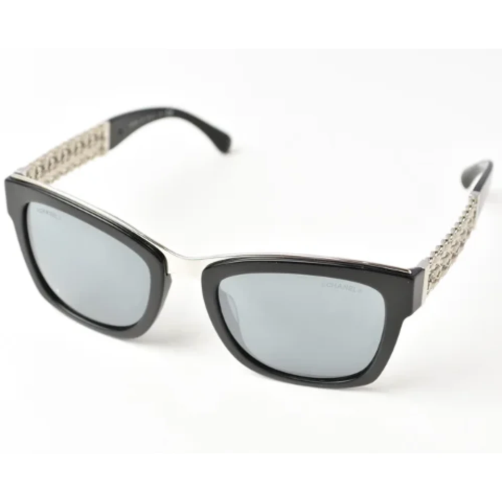Chanel Vintage Pre-owned Plastic sunglasses Black Dames
