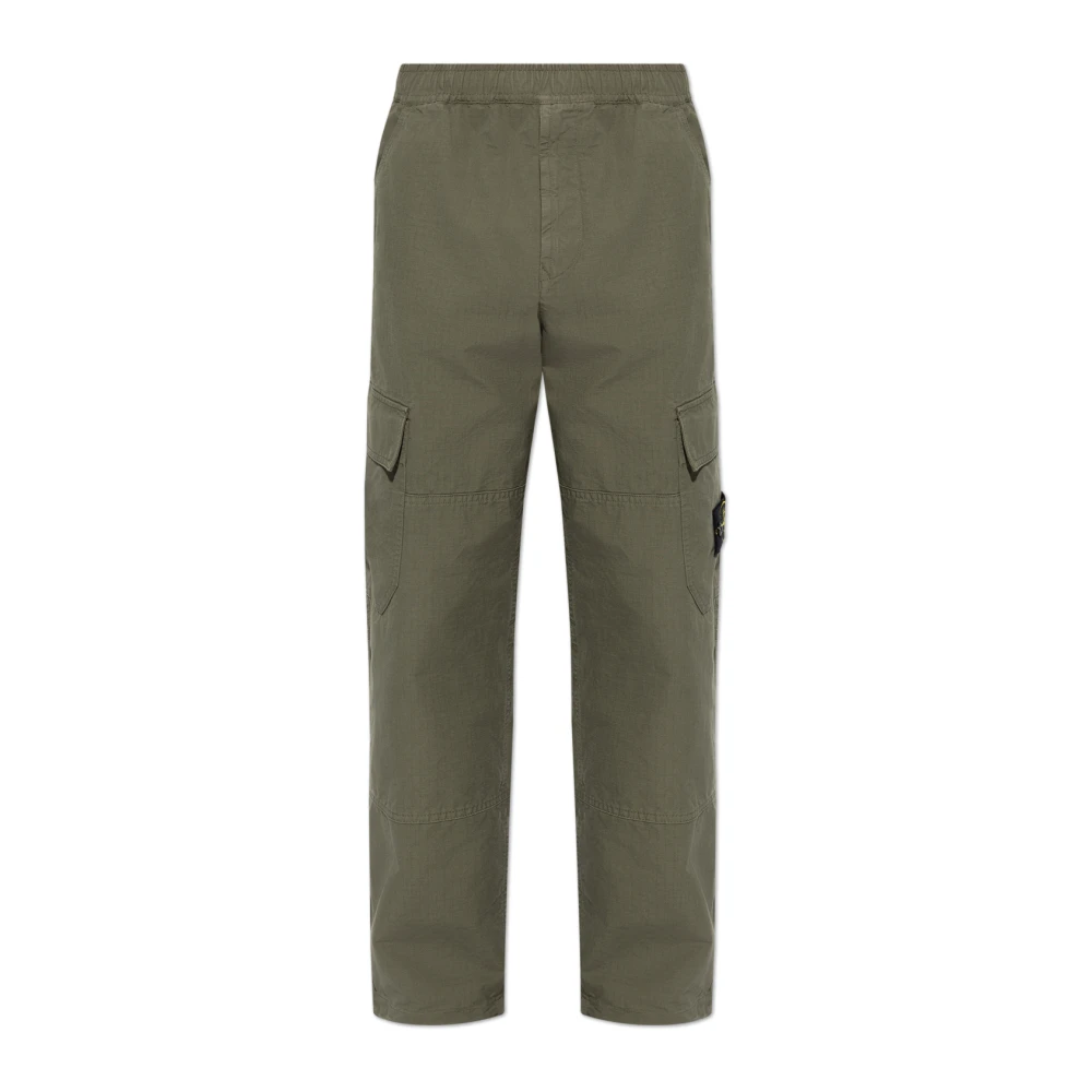 Stone Island Broek met logo Green Heren