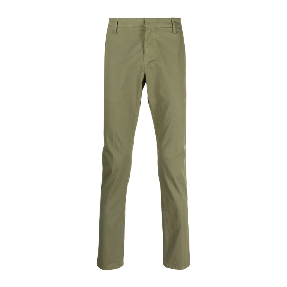 Dondup Uomo Verde Pantaloni Chino Gaubert