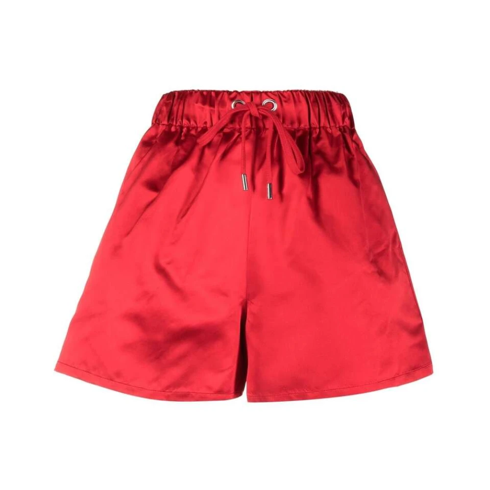 Sa Su Phi Rode Satijnen Trekkoord Shorts Red Dames
