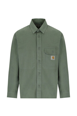 chemise-veste-en-coton-vert
