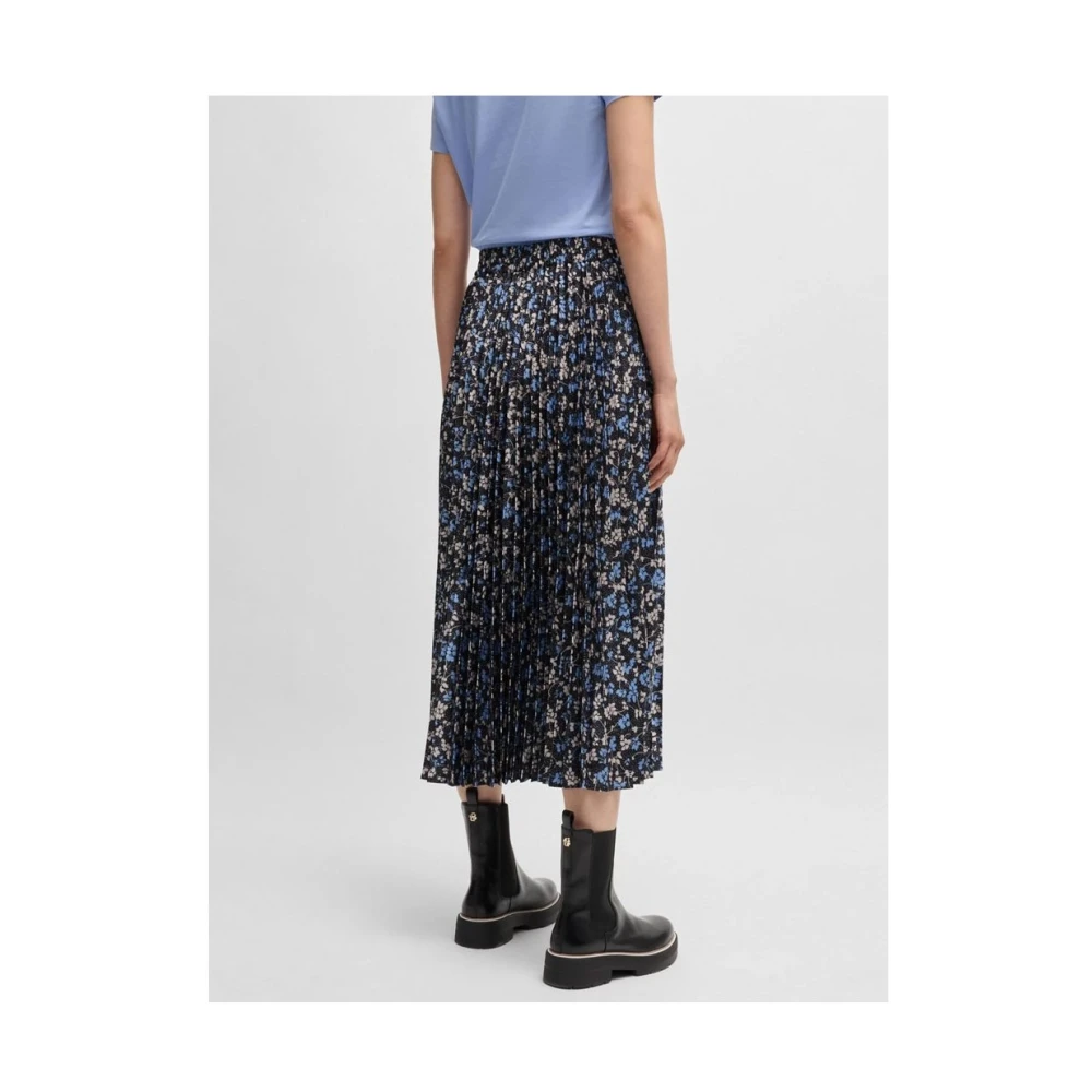 Hugo Boss Elegante Zwarte Rok voor Vrouwen Blue Dames
