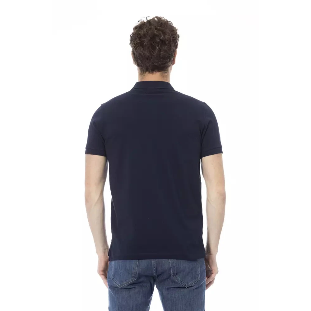 Baldinini Blauw Katoenen Heren Polo Shirt Blue Heren
