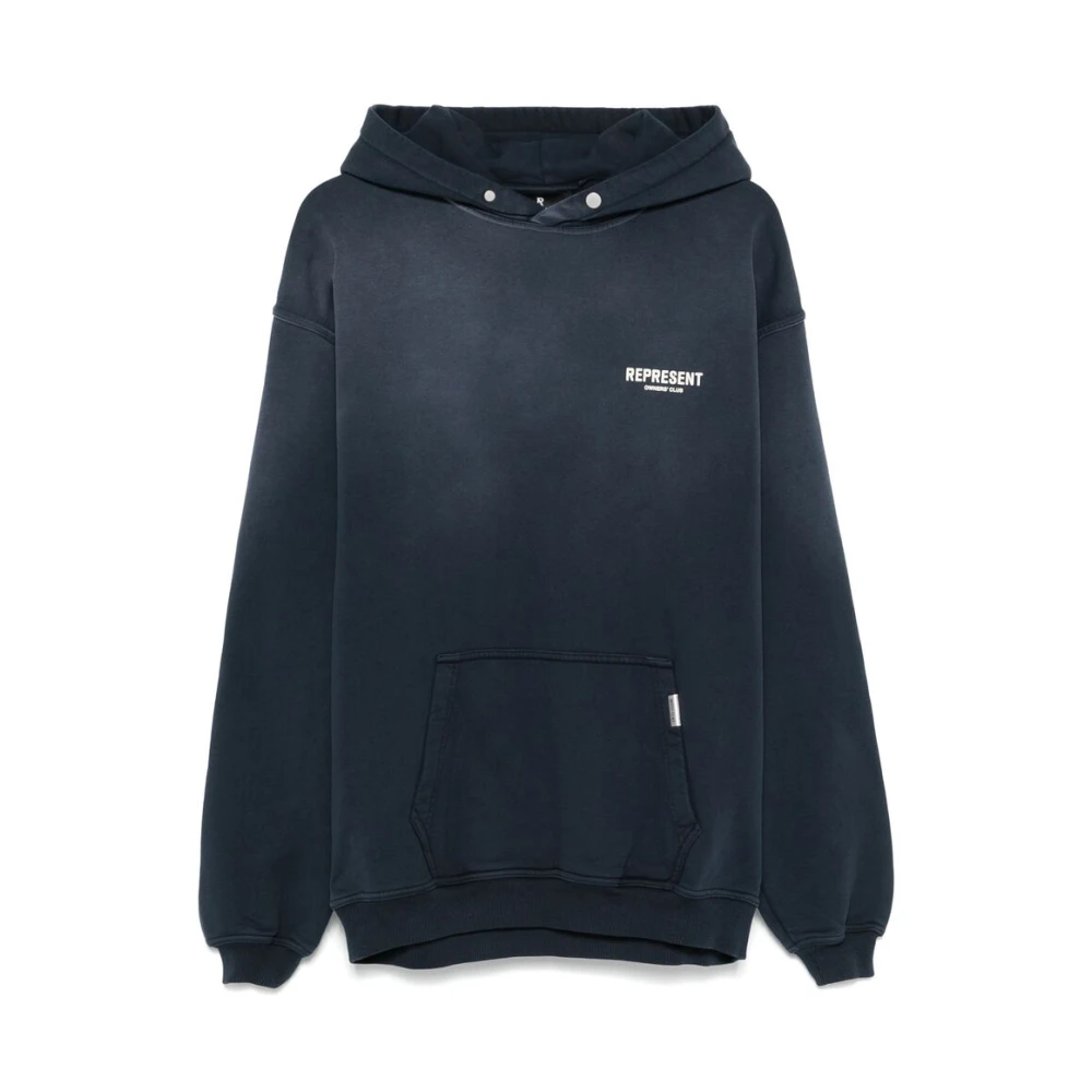 Represent Marineblauwe klassieke sweatshirt met buidelzak Blue Heren