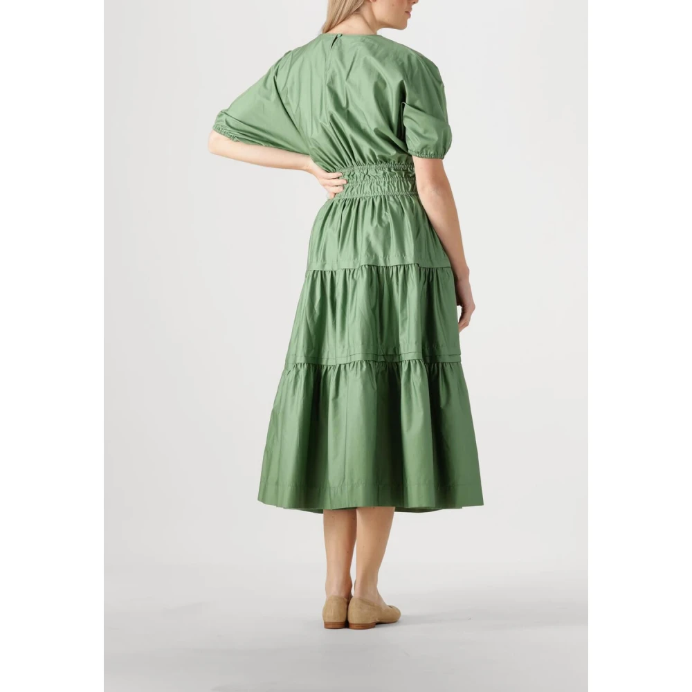 Devotion Elegante Groene Midi Jurk Green Dames