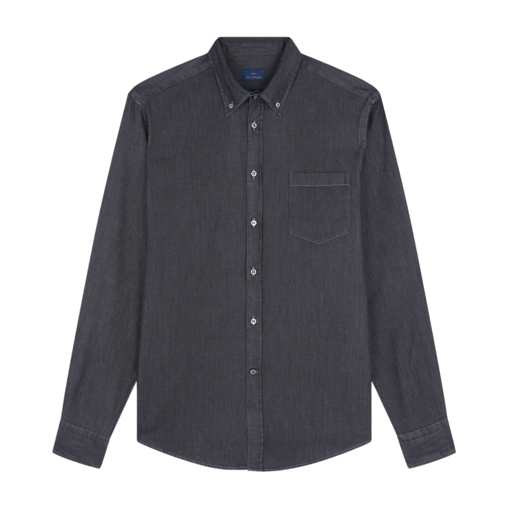 PAUL & SHARK Denim overhemd Gray Heren