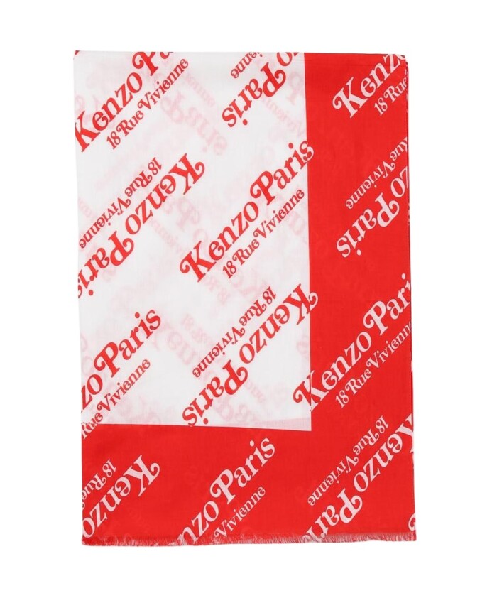 rood-logo-print-zijden-sjaal