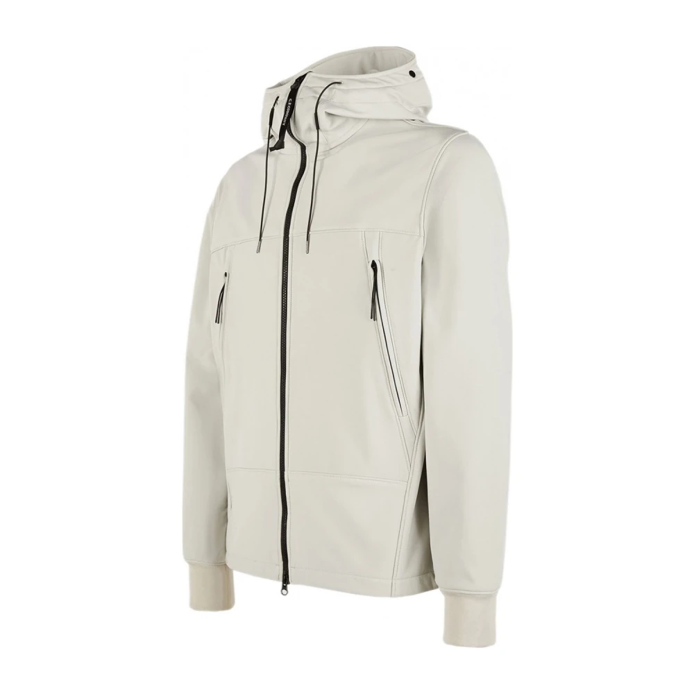 C.P. Company Zachte Schaal Parelwitte Hoodie White Heren